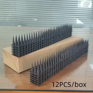 New Anti-Bird Spike Nail Set, Wide Spacing Hard Spikes, 12 Pack, Cat & Mouse Repellent, Easy Installation for Balcony Fence Pots