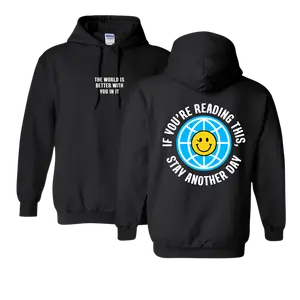 Stay Another Day - If You're Reading This Mental Health Awareness Hoodies - Black, Orchid, Sand up to 5x Casual Fabric Tops Pullover Menswear Sweaters Stylish Soft