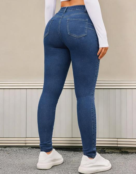 Stretchy Jeans for Women High Waist Jeggings Tummy Control Skinny Jeans Pull on Leggings with Pockets Trendy Casual