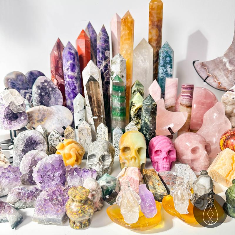 universal checkout for carvings,Amethyst Clear Quartz Rose Quartz  Tiger's Eye Obsidian Fluorite Red Jasper and More Ideal for Crafting Decorating or Gift