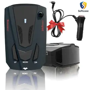 Premium Laser/Radar-Detector for Cars with Led Display, Long Range Detection, Mute Memory, City/Highway Mode, Ideal Gifts for Cars (Black) Automobile Trucks Son Father Gift Easy Installation Protection Car Accessory Use GPS Tracker Modern Cops Gear