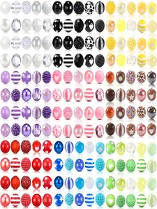 Random Color Chunky Bubblegum Beads, Bling Glitter Beads, Focal Beads, Pen Beads, Large Rhinestone Pearl Beads, Christmas Beads for Pen School Jewelry Making Keychain Craft Making