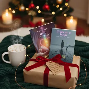 BUNDLE (+ regalo) Bundle incluye 2 Libros: "El alma no se hereda" + "Cartas a mi niña interior" / Includes 2 Books El alma no se hereda & Cartas a mi niña interior Plus Surprise book and goodies Perfect Gift Box for Book Lovers