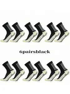 Men's Professional Football Socks, Anti-Slip Silicone Mid-Calf Socks, Sports Training Floor Socks, Basketball Grip Socks, All Seasons