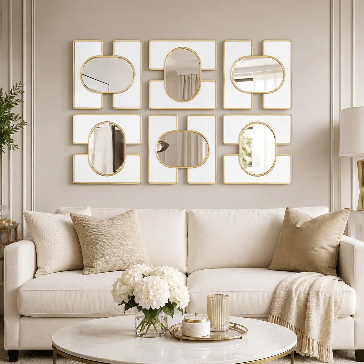 White Embrace Decorative Wall Mirrors