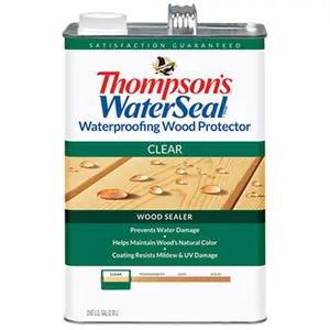 Thompsons Waterseal 21802 1.2 Gallon Wood Protector- Clear, Wood Sealant, Resists, Water Damage