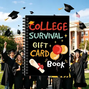 College survival gift card book - College Gift Card Book 2026 open when envelopes for college student– Graduation Gifts for High School College Survival Gift Card Booklet Holder Book