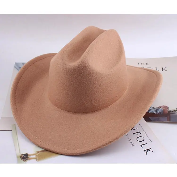 Felt with a straight curved edge   khaki