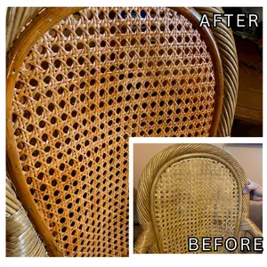 Natural Rattan Webbing Cane roll for furniture restoration, Pre-Woven Open Mesh Cane for Furniture, Chair, Cabinet, Ceiling, Head Board