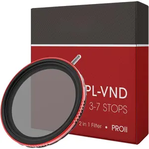 77mm Combo CPL/VND Filter Pro II Multi-Coating Circular Polarizer + Variable Neutral Density  Scratch Resistant Nano-Coating