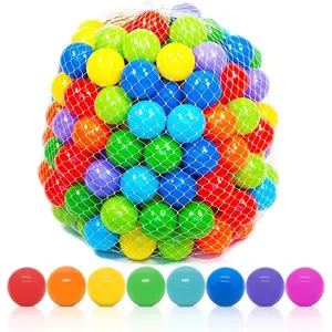 Playz Soft Plastic Mini Ball Pit Balls 50 Count  No Sharp Edges, Non Toxic, Phthalate & BPA Free for Baby Toddler Ball Pit, Play Tents & Tunnels Indoor & Outdoor interactive toy toys  baby  kids  gift  ideas speech manh Gym Play Mat Multi-Functional