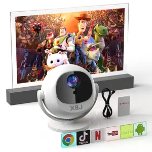XBJ 360Projector, Mini Smart Projector, Portable Home Projector, Movie Night Must-Have! Supports 4K Decoding, Dual WiFi & BT 6.0, Auto Keystone, Bedroom, Dorm Room