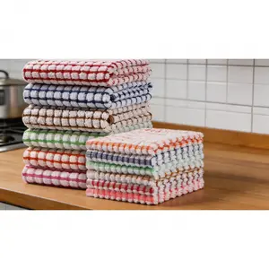 Kitchen Towels and Dishcloths Set, Bulk Cotton Rags for Dish Washing, Daily Cooking and Baking Use    SURE