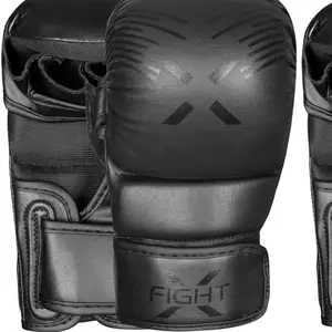 FightX Premium MMA Gloves with Open Palms for Men and Women | High-Quality Sparring & Training Gloves for UFC, Martial Arts, Muay Thai, Kickboxing, Punching Bags & Fitness Workouts