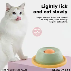 Pet Fun Licking Toy, Yogurt Lick Mat, Slow Feeder, Interactive Snack Bowl, Promotes Oral Health, Energy Burner, Suitable for Dogs and Cats