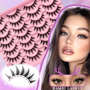 14 Pairs Demon Lashes, Super Voluminous & Curled, Eye-Enlarging, Creates Barbie & Manga Eye Effect, Perfect for Party, Date, Photoshoot & Stage Makeup