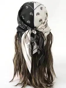 Boho Style Paisley Print Women's Headscarf Scarf, Sun Protection Windproof, Casual & Formal Occasions