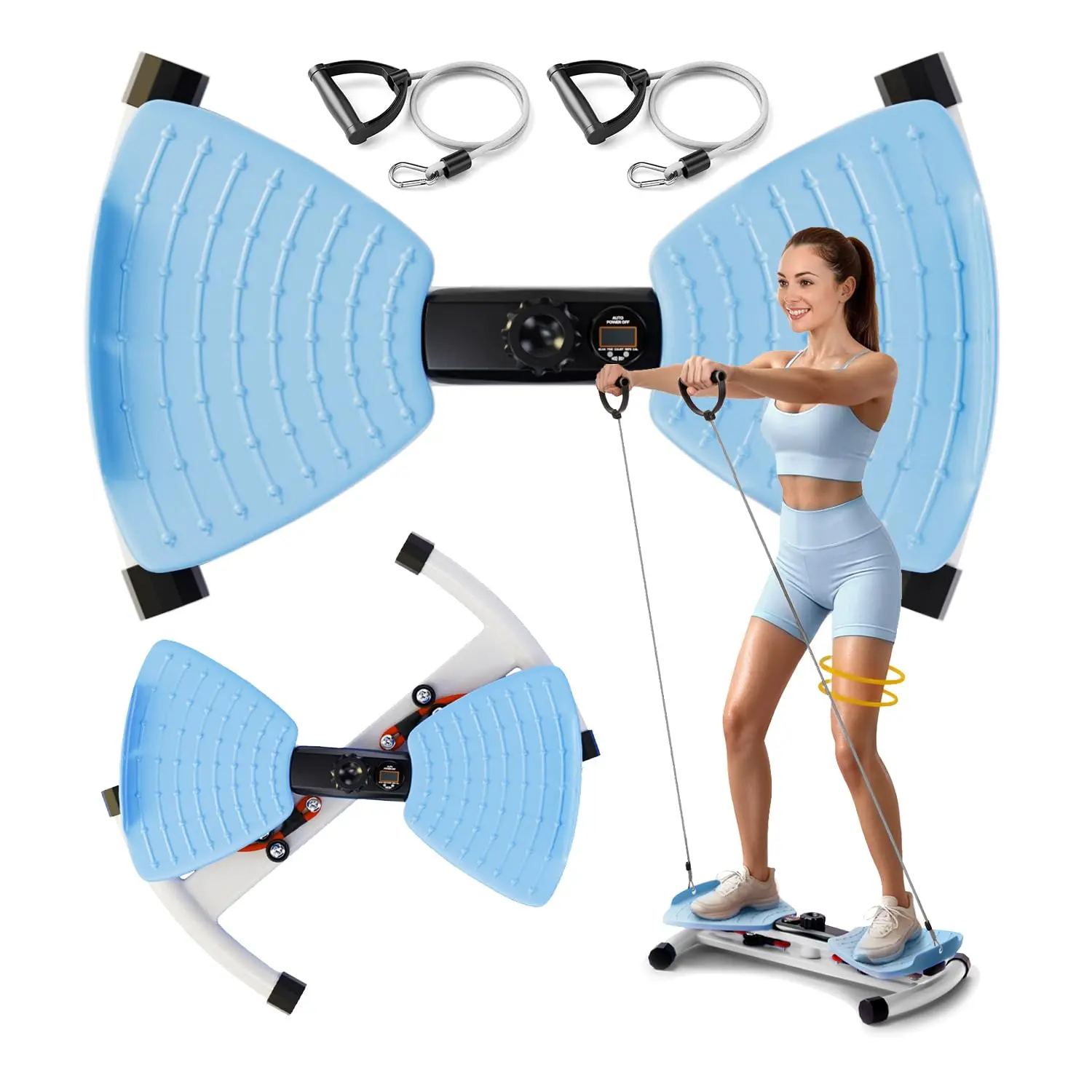 Waist Twister Machine Exercise, Ab Twist Board with 300 lbs Weight Capacity, Abs Workout for Slim Waist and Core Ab Exercise, Noiseless Home Gym Equipment for Women Men