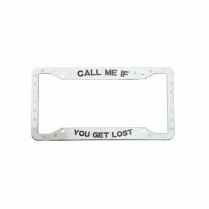 CMIFYGL License Plate Frame - Call Me If You Get Lost Design with Star Accents for Car Accessories