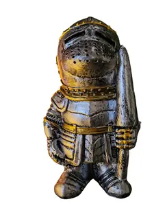 The Armored Kingdom Sentinel Knight Collectible - Hand-Painted Medieval Warrior with Lance - 5.9 Inches Tall - Perfect for Collectors & Fantasy Enthusiasts
