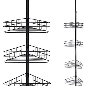 IMP Goods 4 Tier Bathroom Shower Corner Caddy with Wall Anchors Easy Assembly Secure Base for Toiletries & Bath Essentials Up to 5 kg Capacity Space-Saving Solution
