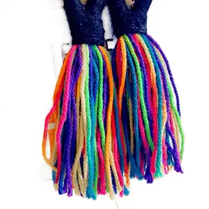 Yarn Tassel Earrings - Colorful Tassels in Various Colors and Lengths for Customizable Style women jewelry earrings