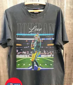 Vintage Jordannn Love 90s Styles Shirt , Greenbay Football Shirt ,Trendy Regular Workout T-shirt, Full Size, Full Color