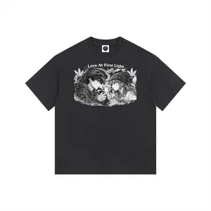 Women's Vintage Washed Oversized Cotton Short-Sleeve T-Shirt, Streetwear Apparel Garment with Soft Cotton Fabric
