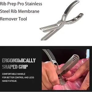 Stainless Steel Rib Membrane Removal Tool  – Ergonomic BBQ Accessory for Effortless Rib Prep – Dishwasher Safe, Must-Have for BBQ Lovers