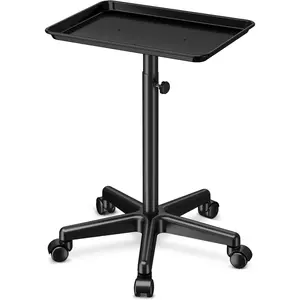 Premium Aluminum Tattoo Tray Rolling Trolley, Adjustable Salon Service Cart, Hairdresser Cart with Clinic Spa Wheels, Salon Styling Tool