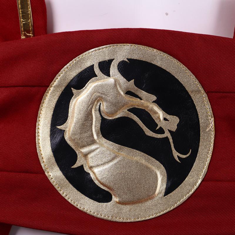 Mortal Kombat Liu Kang Costume - Official Replica Outfit for Cosplay & Halloween Red Menswear Stylish Beige Fashion Plain