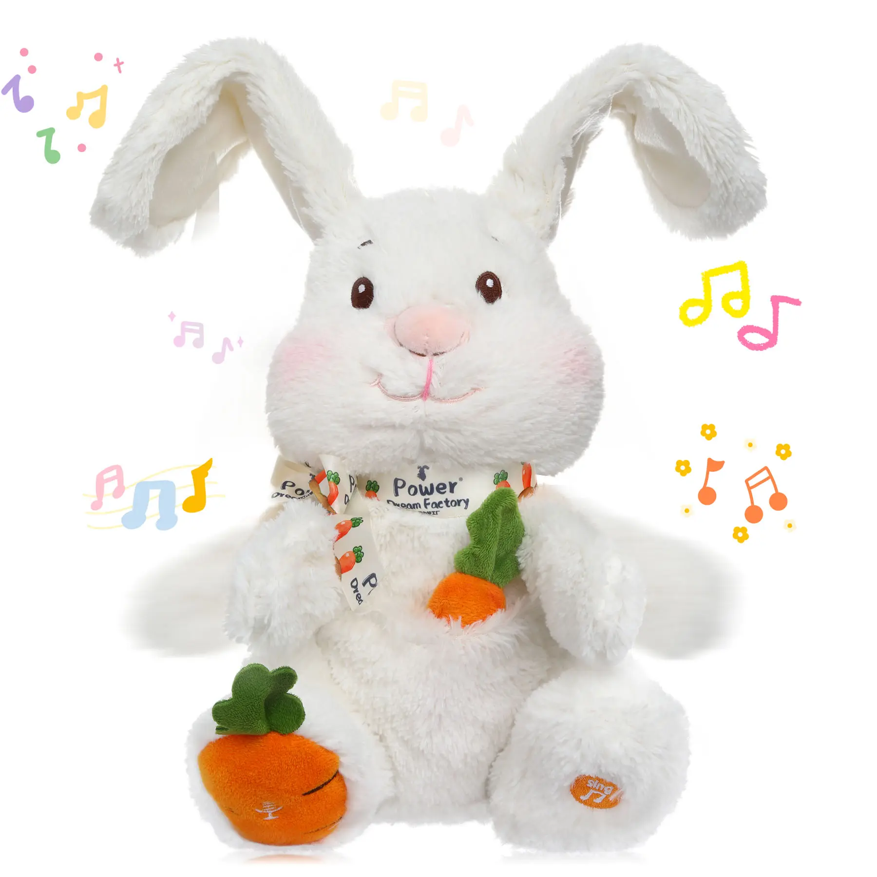 BETTY21 Clapping Bunny Toy Singing Talking Voice Repeating Interactive Plush Toy Early Educational Sensory Play Toy For Baby Toddlers Kids Birthday Gift DealsForYouDays