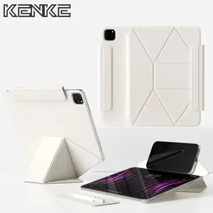 Case For KENKE iPad Magnetic Cover For iPad Air Pro 11 inch 13" pro 12.9 gen 10th 11th A16 Air 4/5/6/7(M2/M3/M4) Mini 6/7 A17 Pro Multi-angle Folding, Magnetic Case, Tablet Protective Cover, Tablet Covers & Cases