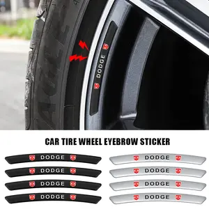 Dodge Car Wheel Eyebrow Stickers, Car Tire Decal, Automotive Exterior Accessories, Compatible with Dodge Models, Enhance Your Vehicle's Look