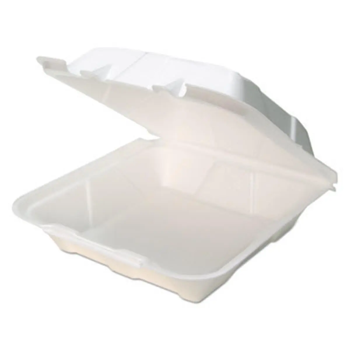 Pactiv PCTYTD19901 Foam Hinged Lid Containers, White - 9 x 9 x 3.5 & Large - 150 Per Carton