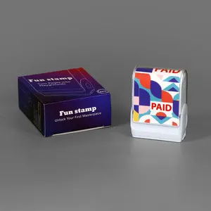 PAID Stamp Self Inking Stamp - Paid Stamp for Office, Accounts Payable Stamp - Rubber Stamps for Retail Use, Red Ink Stamp, Self Inking Stamp for Business Supplies, Paid Stamper