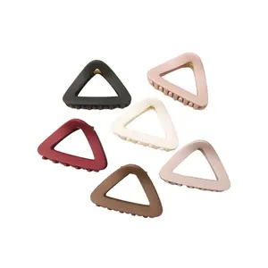6Pcs Triangle Hair Claws for Women, 3 Inch Flexible & Unbreakable TPEE-Silicone Blend Hair Clips, Safe Shatterproof Non-Slip Strong Hold, Durable Medium Claw Clip Set for Thick/Thin/Curly Hair