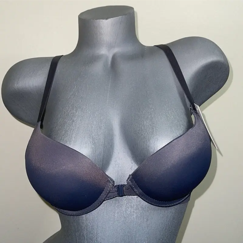 Super Push Up Extreme Padded Add 2 Cup Size Maximum Padded Close Front Seamless Back Bra.