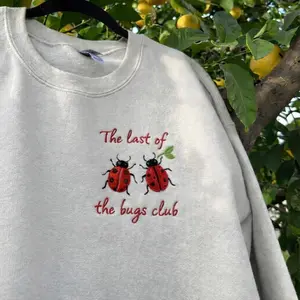 [Made in US] Embroidered Last of The Bugs Club Sweatshirt T-shirt Hoodie, Music Inspired Crewneck, Ladybug Dancing Sweatshirt, Noah Kah.an Crewneck, Music Fan Gift
