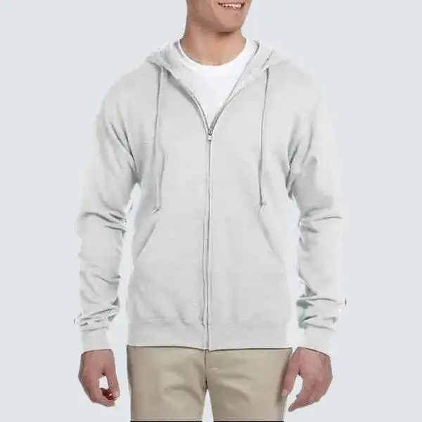 JERZEES Men's NuBlend Full-Zip Hoodie | Solid Cotton-Blend Fleece, Pill-Resistant Sweatshirt with Seamless Body and Pouch Pockets, Matching, Zip Up Hoodie, Tops, Menswear, Plain, Smooth
