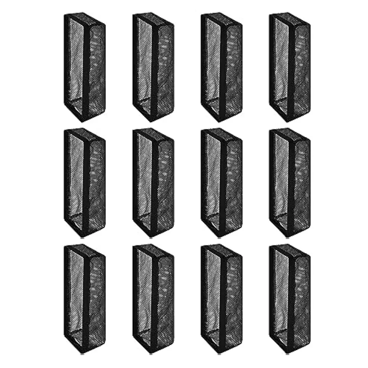 12-Piece Practical Polyester Mesh Filter Vent Covers (4x10in), Elastic Band Design, Wall/Ceiling Mount, Vacuum Pipeline Guard, Easy Installation & Disassembly, Home Appliance Pipeline System Cleaner