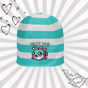 DreamSage Master Baitin' Striped Beanie - 95% Polyester 5% Spandex Double-layered Regular Fit OEKO-TEX 100 Certified Ethically Sourced