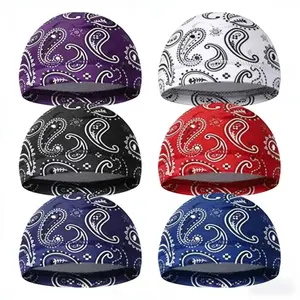 6 Pcs Men Cooling Skull Cap Helmet Liner Sweat Wicking Beanie Head Roll Bicycle Cycling Running Hat