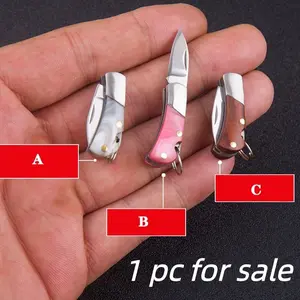 Mini Knife Keychain, Lightweight Portable Folding Knife, Ideal for Camping & Daily Use, Compact Design with Metal Ring, Perfect Outdoor Gear