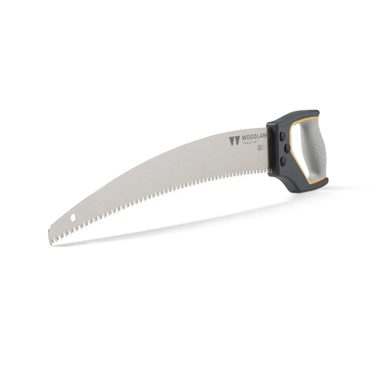 Woodland Tools 18 in. Super Duty D-Handle Carbon Steel Handsaw - Triple Ground Blade, Ergonomic Soft Textured Grip, Blade Control in Wet Conditions, Cuts Thick Branches Quickly, 1 lbs, 18 Inches, 18" D Handle Saw