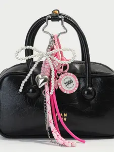Chip Miu Series Elegant Bag Charm Keychain, Handmade DIY Hanging Rope Decorative Keyring, Cute Style Accessory