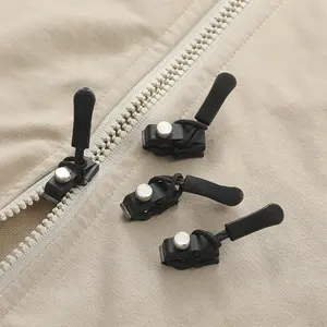 Detachable Zipper Repair Tools, No Tool Needed, Replace Bags Jackets Clothes Shoes Boots, DIY Home Use, Easy Zipper Hooks Accessories, Adjustable Hooks Zipper