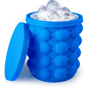 Ice Cube Mold 2-in-1 Silicone Ice Bucket & Cup with Lid Press Type Easy-Release for Frozen Cocktails Whiskey Beverages BPA-Free Food Grade Material 72 Mini Cubes - Utensils Stock Up On Specials Stockpile VALUE Pack TikTokShopBlackFriday Christmas Gift