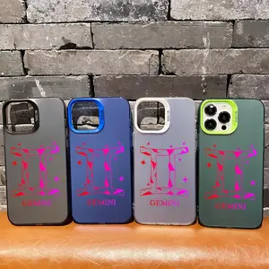 Zodiac Sign Gemini Silicone Smartphone Case, Cellphone Protector Accessories for iPhone 11/12/13/14/15/16/17 Pro, ProMax, Plus, Air - Anti-Scratch, Shockproof, Pocket-Friendly, Durable Cover