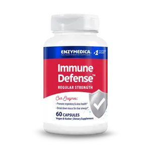 Enzymedica Immune Defense Regular Strength Caps - Proteolytic Enzyme Supplement for Men & Women, Immune Health Support Supplement with Protease, Catalase, Serrapeptase & Mucolase, Vegan